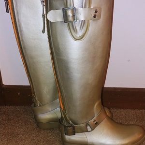 Tsunami Well loved Worn Silver knee high rain boots
